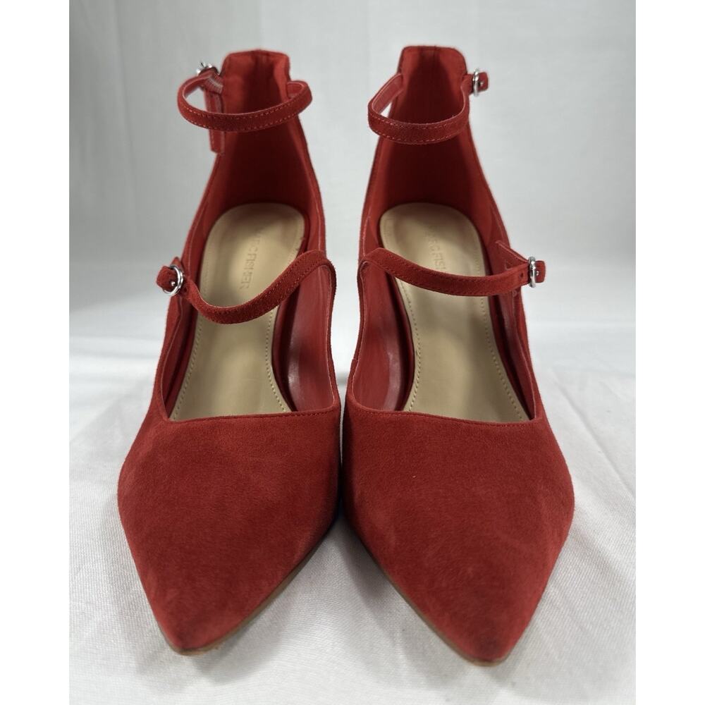 MARC FISHER RED SUEDE Mary Jane Style PUMP SIZE 10M - Picture 4 of 14